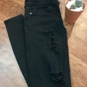 Black ripped jeans from express